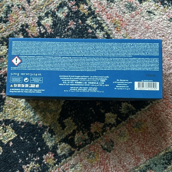 Diptyque Paris Holiday 2020 Trio Candle Empty Jar Glass Vessel Mini Decor Holder - Picture 15 of 15